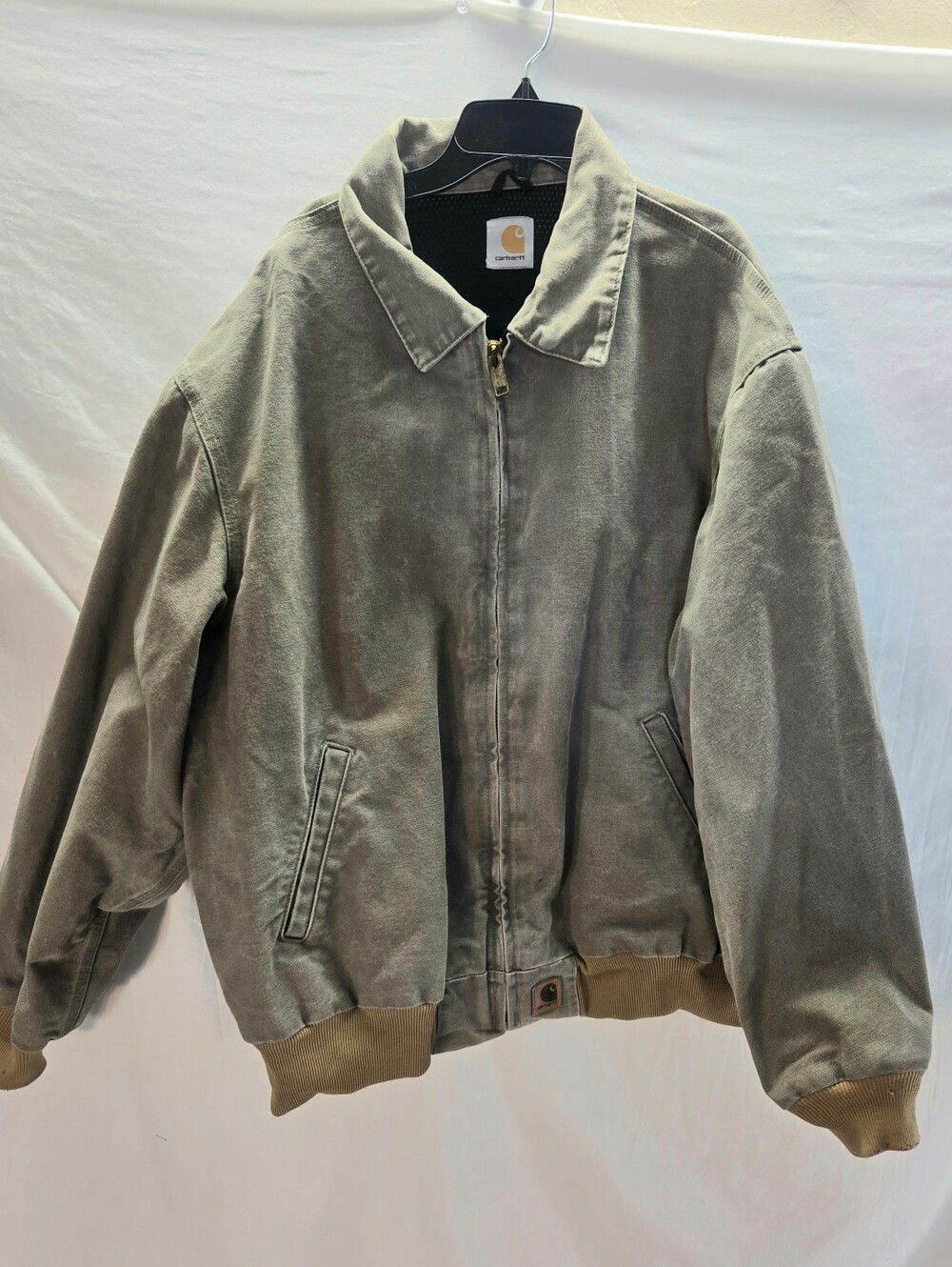 Vintage 90s Carhartt Santa Fe Detroit Canvas Work Jacket Mens Size 2XL Brown